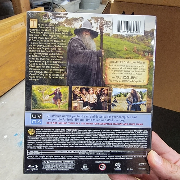 The Hobbit Blu-Ray DVD Ultraviolet Combo Pack | New Unopened - Picture 2 of 3